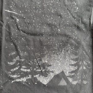 Men's t-shirt, large, black, camping